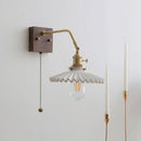 GobekUsa Ceramic LED Wall Sconce Pull Chain Switch Mirror Light Fixtures