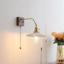 GobekUsa Ceramic LED Wall Sconce Pull Chain Switch Mirror Light Fixtures