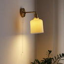 GobekUsa Ceramic LED Wall Sconce Pull Chain Switch for Dining Bedroom Bathroom Mirror