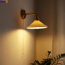 GobekUsa Ceramic LED Wall Sconce Pull Chain Switch for Dining Bedroom Bathroom Mirror