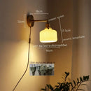 GobekUsa Ceramic LED Wall Sconce Pull Chain Switch for Dining Bedroom Bathroom Mirror