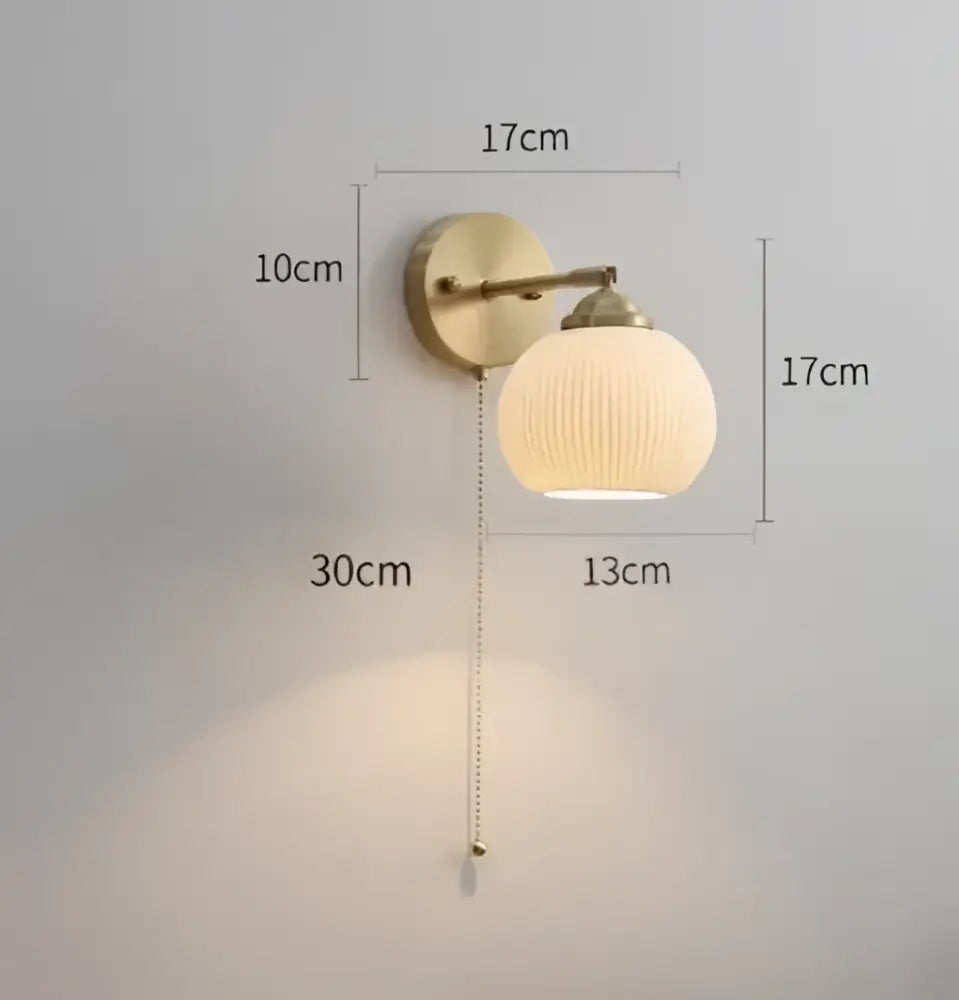 GobekUsa Ceramic Wall Lamp with Knob Switch - Home Lighting