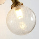 GobekUsa Clear Glass LED Wall Sconce Pull Chain Switch Modern Bathroom Mirror Light
