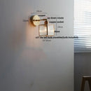 GobekUsa Clear Glass LED Wall Sconce Pull Chain Switch Modern Bathroom Mirror Light