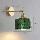 GobekUsa Clear Glass LED Wall Light Copper Pull Chain Switch Modern Wandlamp