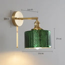 GobekUsa Clear Glass LED Wall Light Copper Pull Chain Switch Modern Wandlamp