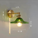 GobekUsa Clear Glass LED Wall Light Copper Pull Chain Switch Modern Wandlamp