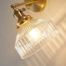 GobekUsa Clear Glass LED Wall Light Copper Pull Chain Switch Modern Wandlamp
