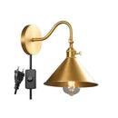 GobekUsa LED Copper Wall Lights | Pull Chain Switch | Indoor Bedroom Living Room Lamp