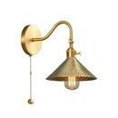 GobekUsa LED Copper Wall Lights | Pull Chain Switch | Indoor Bedroom Living Room Lamp