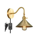 GobekUsa LED Copper Wall Lights | Pull Chain Switch | Indoor Bedroom Living Room Lamp