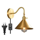 GobekUsa LED Copper Wall Lights | Pull Chain Switch | Indoor Bedroom Living Room Lamp