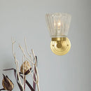 GobekUsa Modern Crystal Cone Wall Sconce - Brass 1-Light Fixture for Bedside