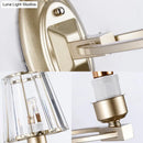 GobekUsa Silver Modern Cylinder Crystal Wall Light Fixture for Living Room - 1/2 Lights Sconce