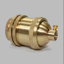 Vintage brass e27 lamp holder – living room textured socket by Decorbites