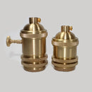Vintage brass e27 lamp holder – living room textured socket by Decorbites