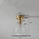 GobekUsa Glass LED Ceiling Light for Living Room, Modern Copper Canopy, Nordic Style Fixtures