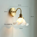 GobekUsa Glass LED Bathroom Mirror Light Pull Chain Copper Wall Sconce