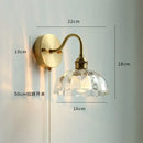 GobekUsa Glass LED Bathroom Mirror Light Pull Chain Copper Wall Sconce