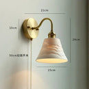 GobekUsa Glass LED Bathroom Mirror Light Pull Chain Copper Wall Sconce