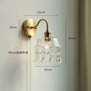 GobekUsa Glass LED Bathroom Mirror Light Pull Chain Copper Wall Sconce