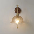 GobekUsa LED Wall Lights Up Down Rotate Pull Chain Switch Bedside Lamp Glass Canopy Fixtures