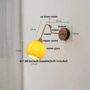 GobekUsa LED Wall Lights Up Down Rotate Pull Chain Switch Bedside Lamp Glass Canopy Fixtures