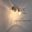 GobekUsa Glass Bedside Sconce: Modern Nordic LED Wall Light with Pull Chain Switch