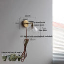GobekUsa Glass Bedside Sconce: Modern Nordic LED Wall Light with Pull Chain Switch