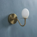 Vintage brass glass egg mini wall lamp bedroom sconce by Decorbites