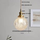 GobekUsa Glass LED Pendant Lamp Modern Copper Socket Hanging Light