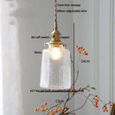 GobekUsa Glass LED Pendant Lamp Modern Copper Socket Hanging Light