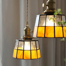 GobekUsa Brass LED Pendant Light with Adjustable Glass & Wood Hang Lamp