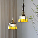 GobekUsa Brass LED Pendant Light with Adjustable Glass & Wood Hang Lamp