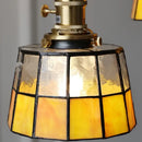 GobekUsa Brass LED Pendant Light with Adjustable Glass & Wood Hang Lamp