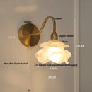 GobekUsa Brass LED Wall Lights Pull Chain Switch Clear Glass Modern Vanity Mirror Light