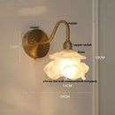 GobekUsa Brass LED Wall Sconce Clear Glass Pull Chain Switch Modern Vanity Light