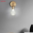 Vintage brass pendant lamp with faceted glass for dining room by Decorbites