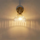 GobekUsa Glass Pull Chain LED Wall Lamp Copper Socket Study Living Room Stair Light