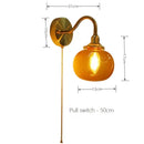 GobekUsa Glass Decor Wall Sconce Lamp Lighting for Bedroom Living Room