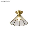 GobekUsa Brass Scallop Semi Flush Mount Ceiling Light