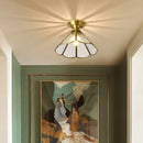 GobekUsa Brass Scallop Semi Flush Mount Ceiling Light