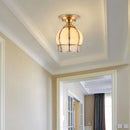 GobekUsa Brass Scallop Semi Flush Mount Ceiling Light