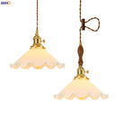 GobekUsa Glass LED Pendant Lamp: Modern Copper Nordic Indoor Lighting for Home, Coffee, Bedroom & Living Room