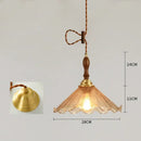 GobekUsa Glass LED Pendant Lamp: Modern Copper Nordic Indoor Lighting for Home, Coffee, Bedroom & Living Room
