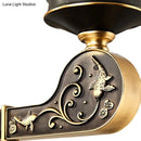 GobekUsa Contemporary Wall Mounted Light with Clear Textured Glass - Brass Finish