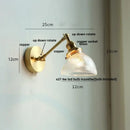 GobekUsa Brass Swing Arm LED Wall Light Fixture with Rotatable Arms & Pull Chain Switch