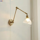 GobekUsa Brass Swing Arm LED Wall Light Fixture with Rotatable Arms & Pull Chain Switch