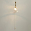 GobekUsa Brass Swing Arm LED Wall Light Fixture with Rotatable Arms & Pull Chain Switch