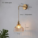 GobekUsa Glass Shade LED Wall Lamp Switched Nordic Light for Luxury Living Room